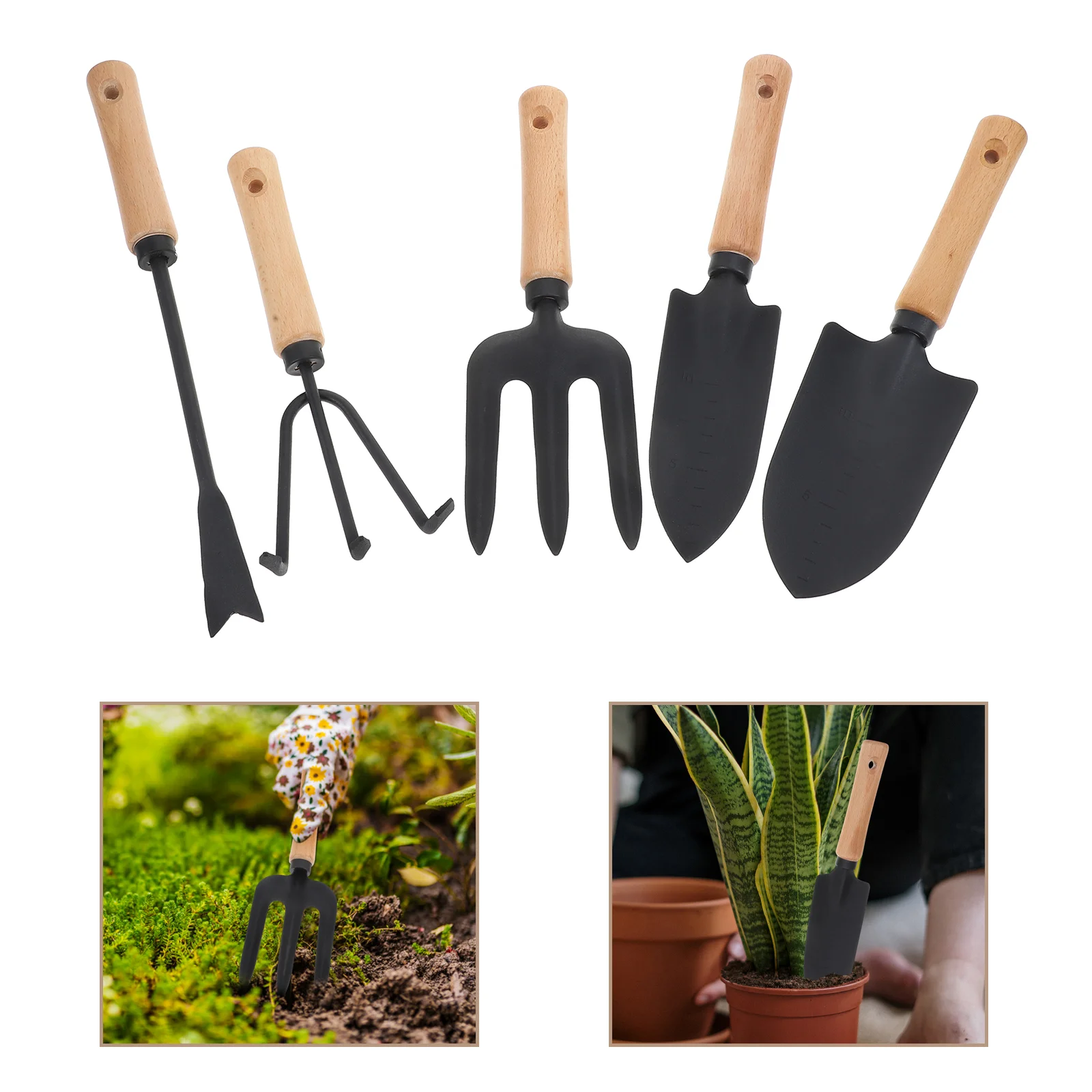 

5Pcs Practical Rake Plaything Gardening Shovel Tools Outdoor Use Gardening Fittings