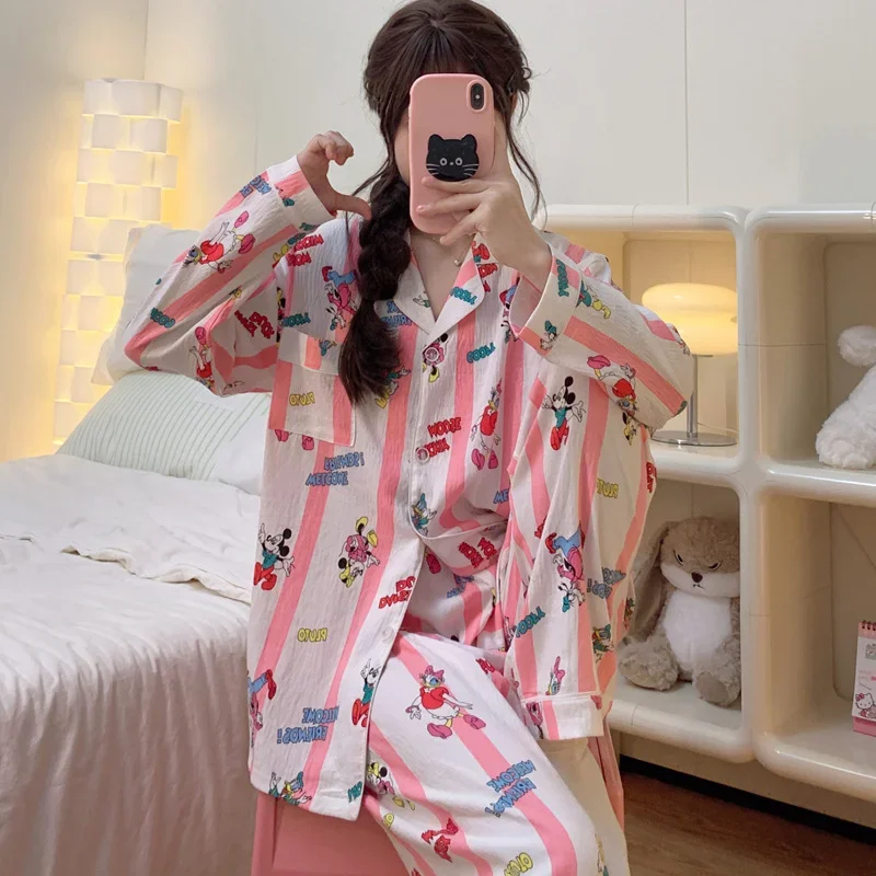 Микки Мяомяо дом весенние новые пижамы мультфильм милая домашняя одежда дышащие