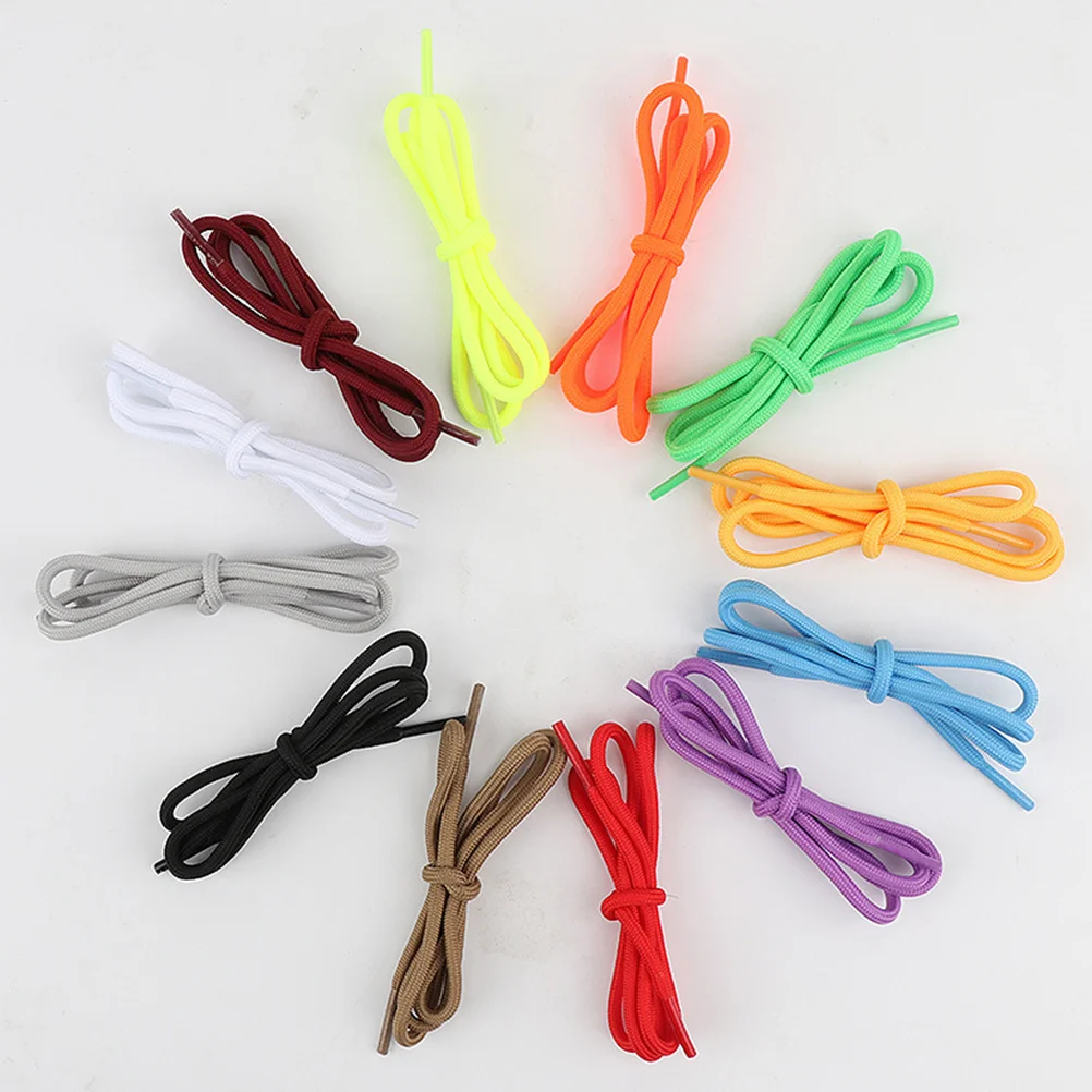 20 Pcs Flat Color Shoelaces Thick Shoelaces Elastic Shoe Laces Soft Braided Shoelace Round Shoelace Elastic Shoelaces