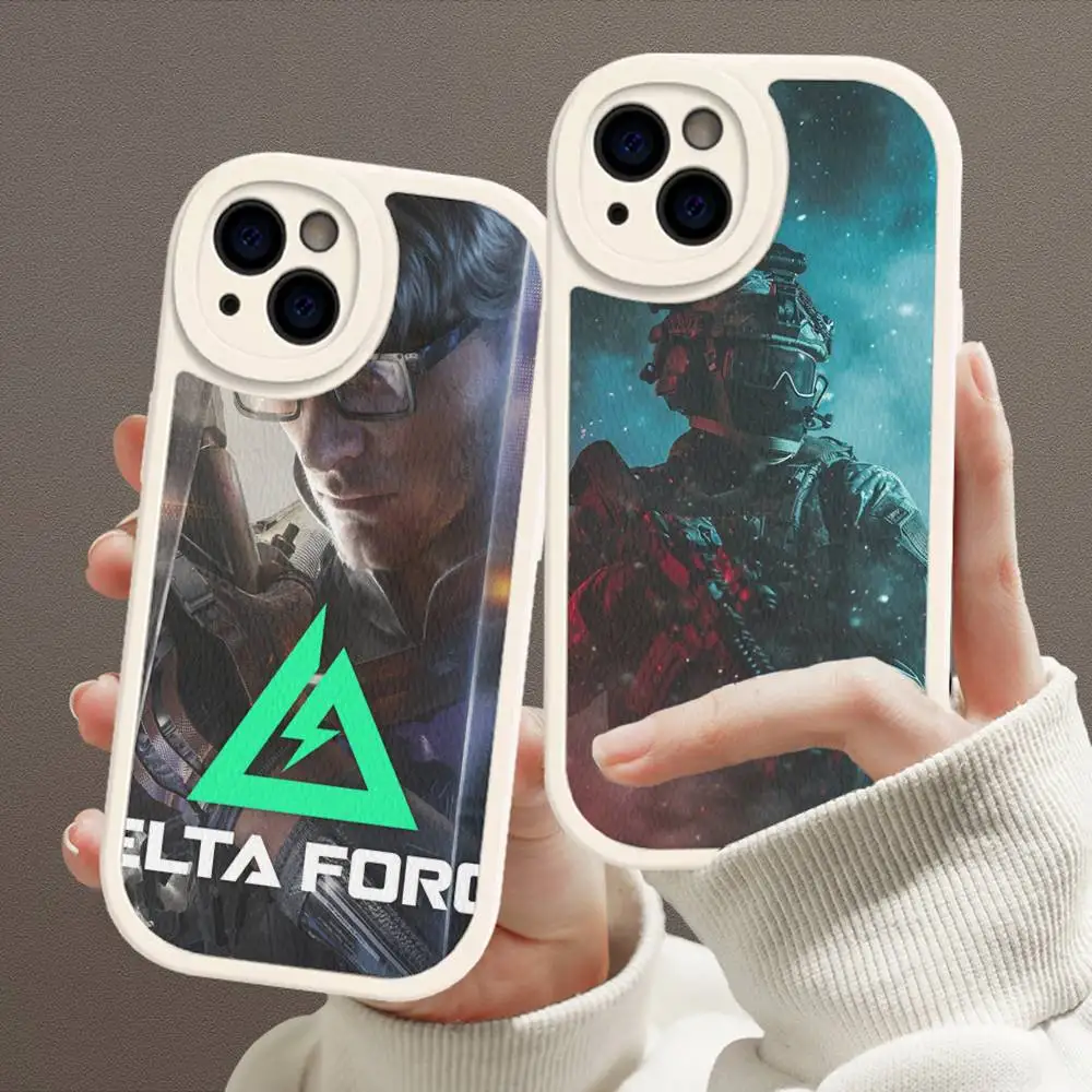Фото Чехол для телефона с дизайном тактической игры Delta Force для iPhone 11 12 13 14 15 16 Pro Max Mini Plus, мягкий кожаный чехол №3