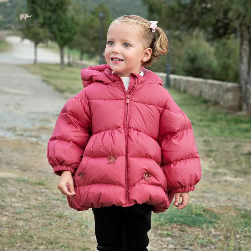 Dave Bella милые детские топы для девочек верхняя одежда новинка 2024 зимняя модная
