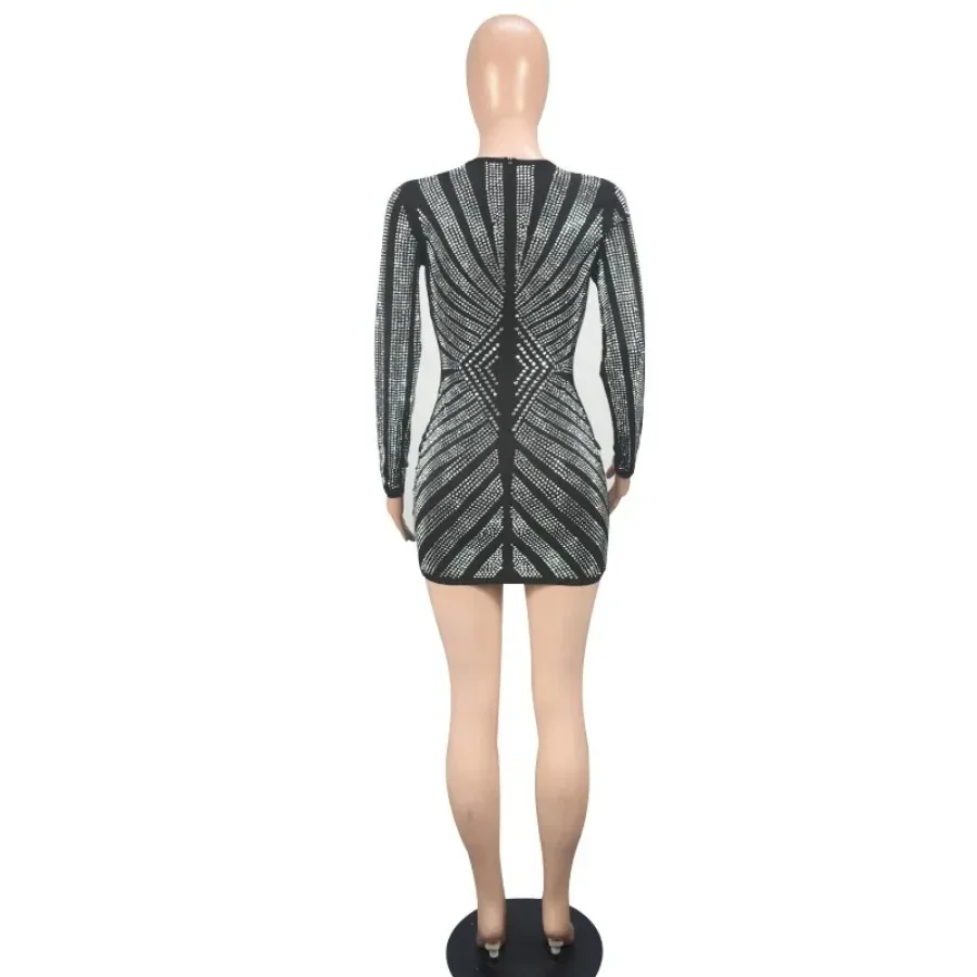 Элегантное мини-вечернее платье 2024 роскошное летнее в стиле ретро с длинными