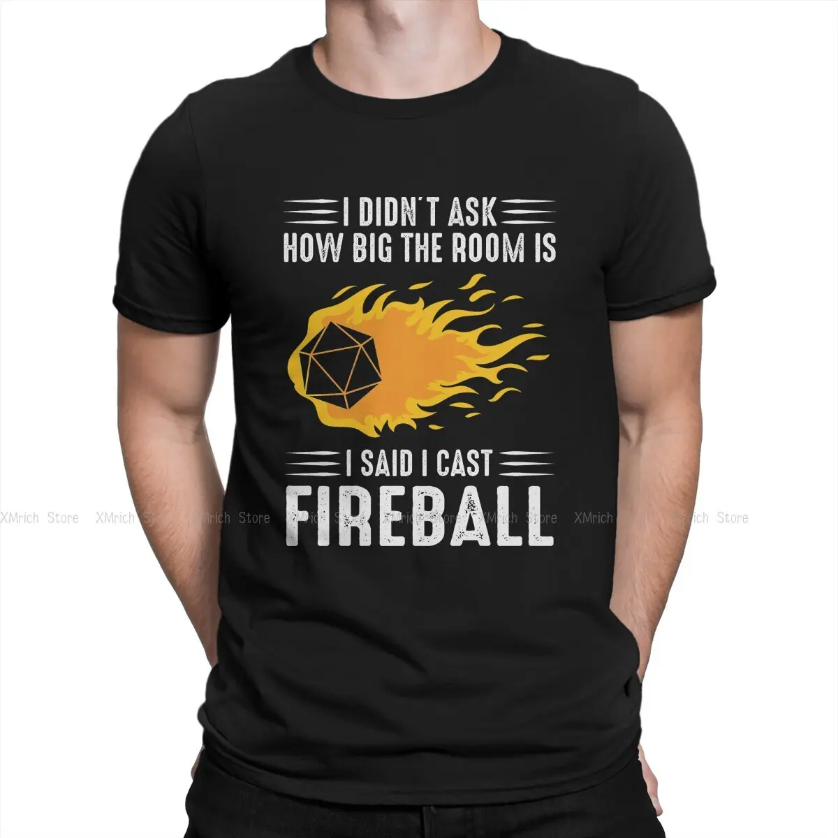 

Funny I Cast Fireball Wizard Sorcerer DM Gift TTRPG T-Shirts Men Round Neck Pure Cotton T Shirts DnD Game Tee Shirt Summer Tops