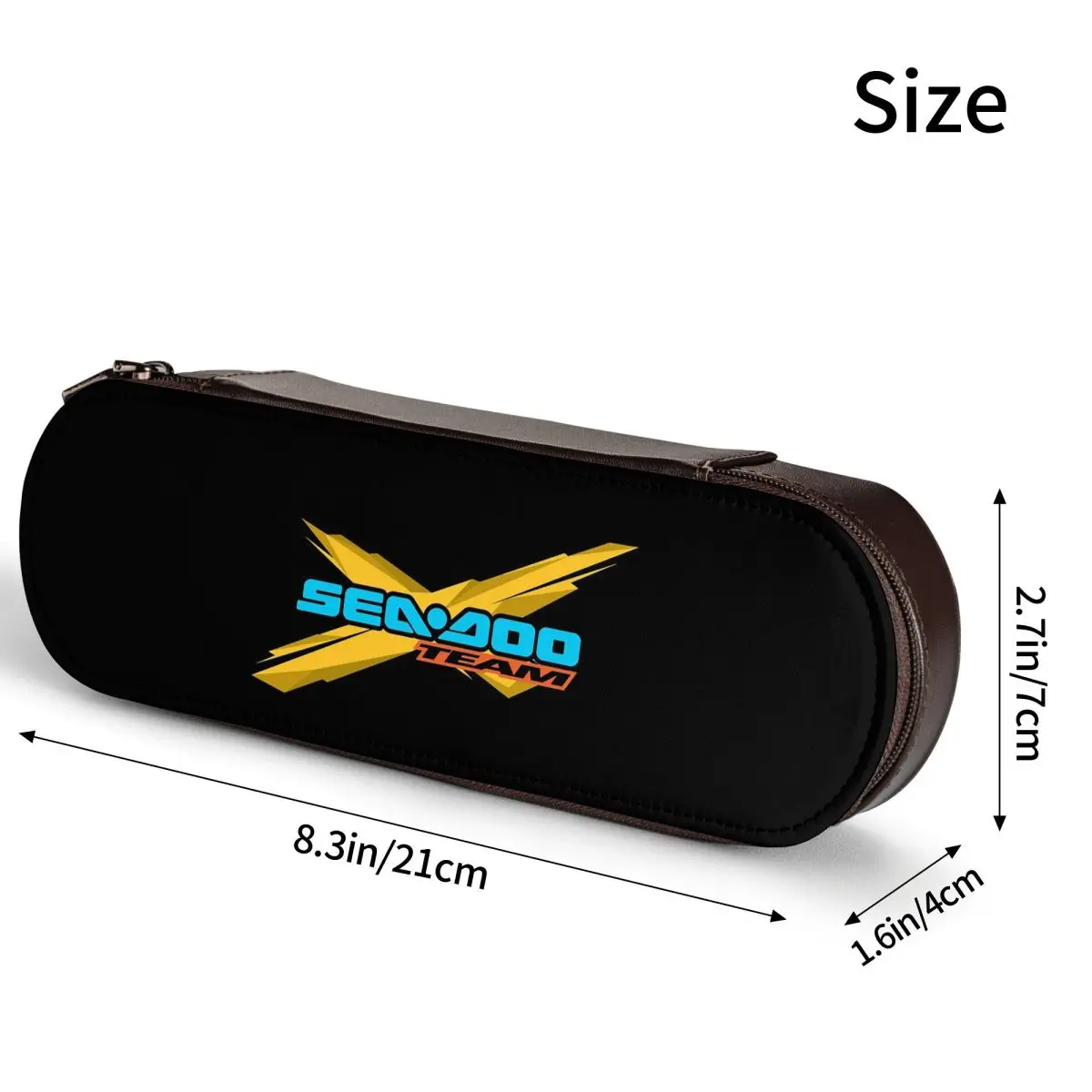 Фото Sea Doo Team Rxt Brt MarineLeather Pencil Cases Pencil Pouch Storage Stationery Supplies Pen Box Pencil Bag for Boys Girls Gifts №1