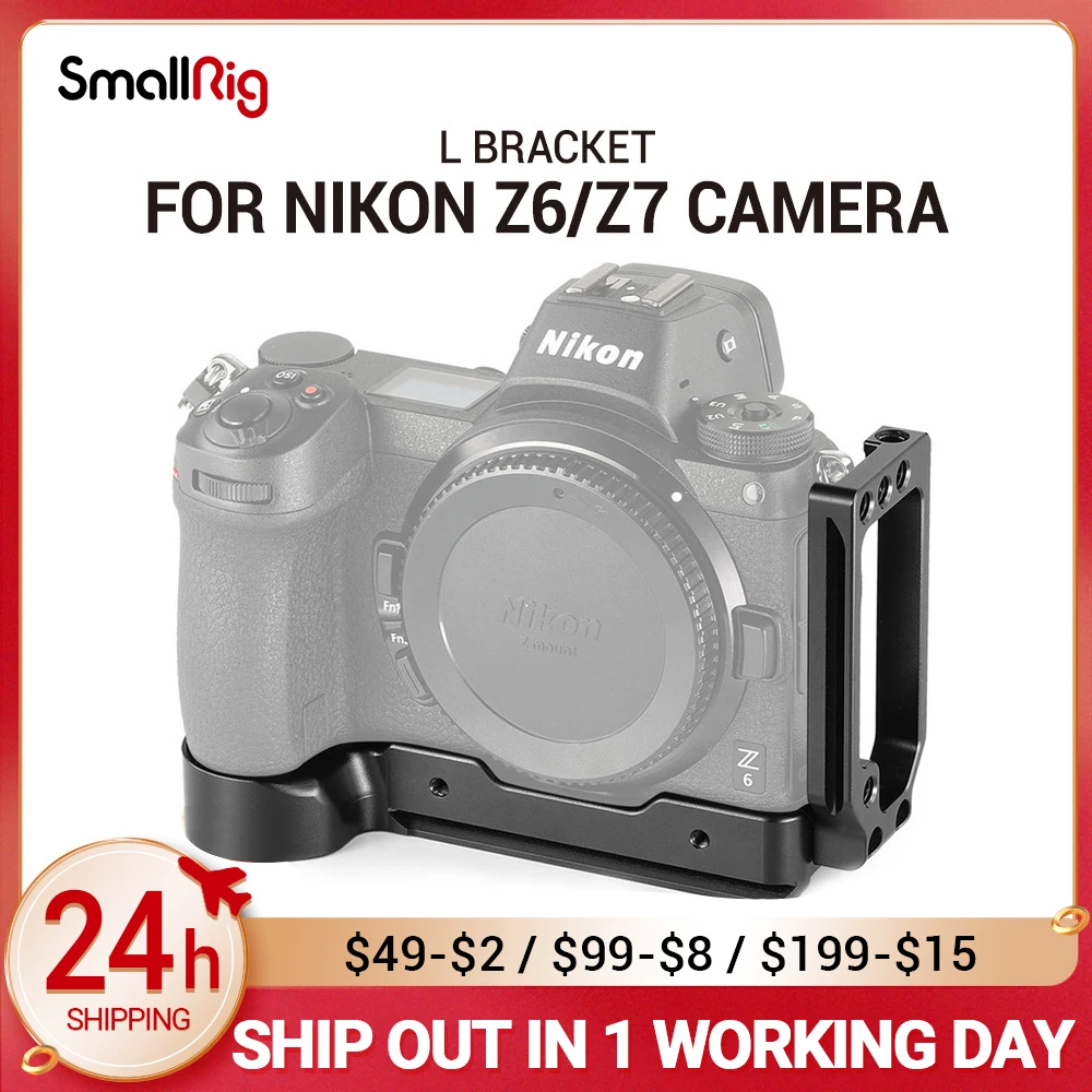 

SmallRig Z6 Camera L-Bracket for Nikon Z6 & for Nikon Z7 Camera w/ Arca-Type Quick Release plate for vertical or horizontal