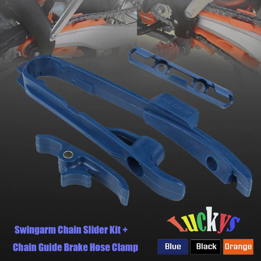 Комплект слайдеров цепи мотоцикла с направляющей зажим тормозного шланга для KTM