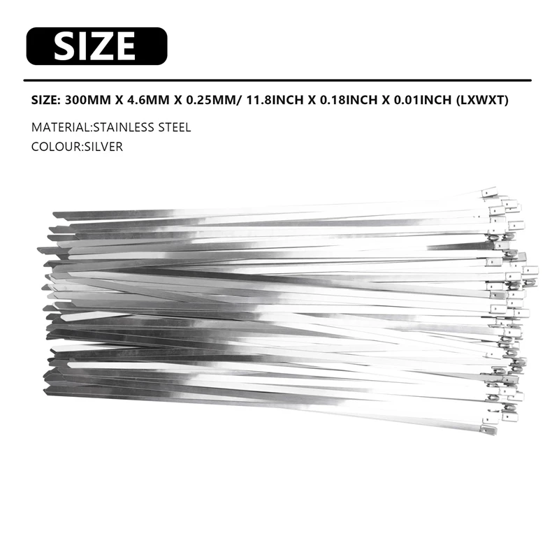 Акция! Металлические галстуки на молнии 11 8 дюйма сверхпрочные кабельные стяжки