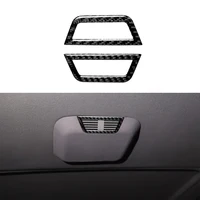 Rear Seat Roof Air Outlet Vent Decoration Trim Cover Sticker for BMW 3 Series E46 1998-2005 Carbon Fiber Car Inner Accessories