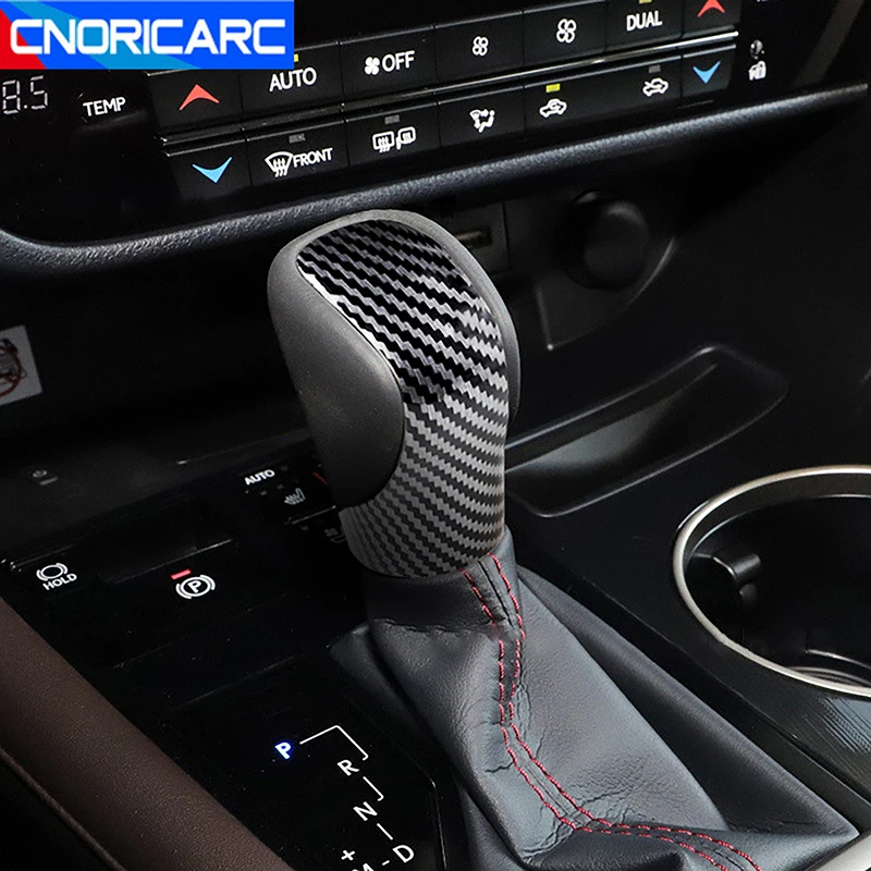 Perilla de cambio de marchas de coche de Color de fibra de carbono, cubierta de cabeza, pegatina embellecedora para Lexus ES200 250 NX300 RX450H 2016-2017, accesorios interiores