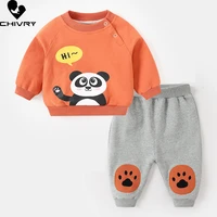 autumn winter baby clothing set boys girl cute cartoon animal sweatshirt with pants sport suit tracksuit infant kids sportswear