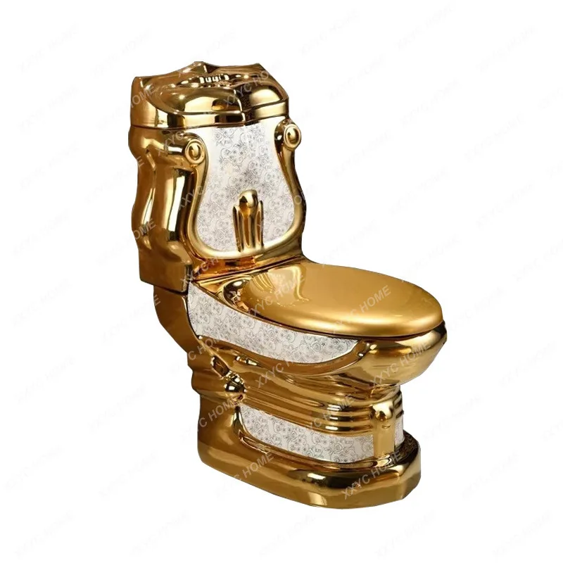 

Split Toilet Golden Matching Gold Cover Water-Saving Pumping Toilet