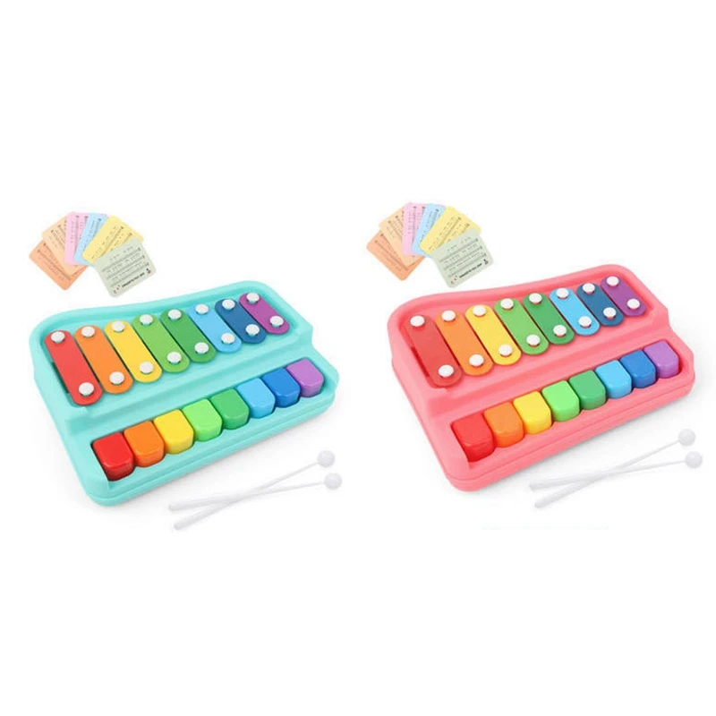 

2In1 Baby Kid 8-Note Xylophone Musical Toys Wisdom Development Notes Hand Knock Piano Brain Game Music Toy