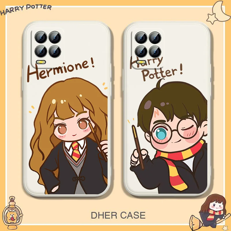 

Cute H-Harryy Potters Anime Phone Case For OPPO Realme C2 C11 5 5i 6 6i 6S 7 7i 8 8i 9 9i Pro Liquid Rope Funda Cover Soft Back