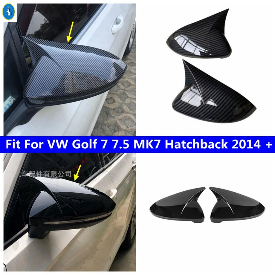 

Ox Horn Blade Style Door Rearview Mirror Decor Cover Trim Fit For VW Volkswagen Golf 7 7.5 MK7 Hatchback 2014 - 2019 Accessories