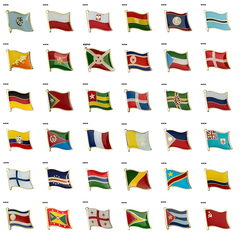 Значок-брошь с флагом Албания Алжир Черногория U.A.E. Оман Азербайджан Эфиопия