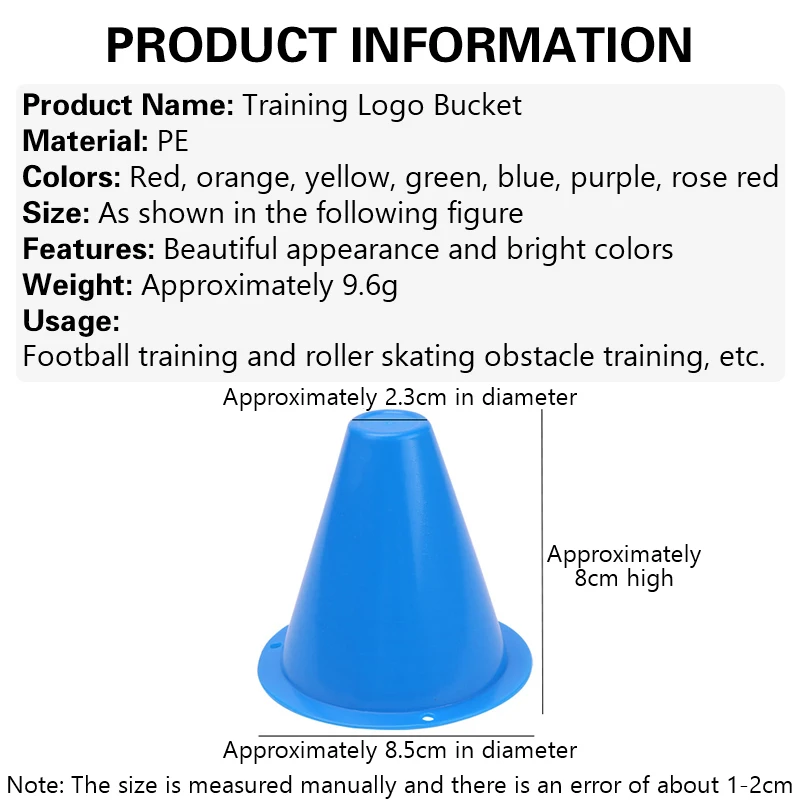 10 шт. пластиковые коньки для футбола 8 см