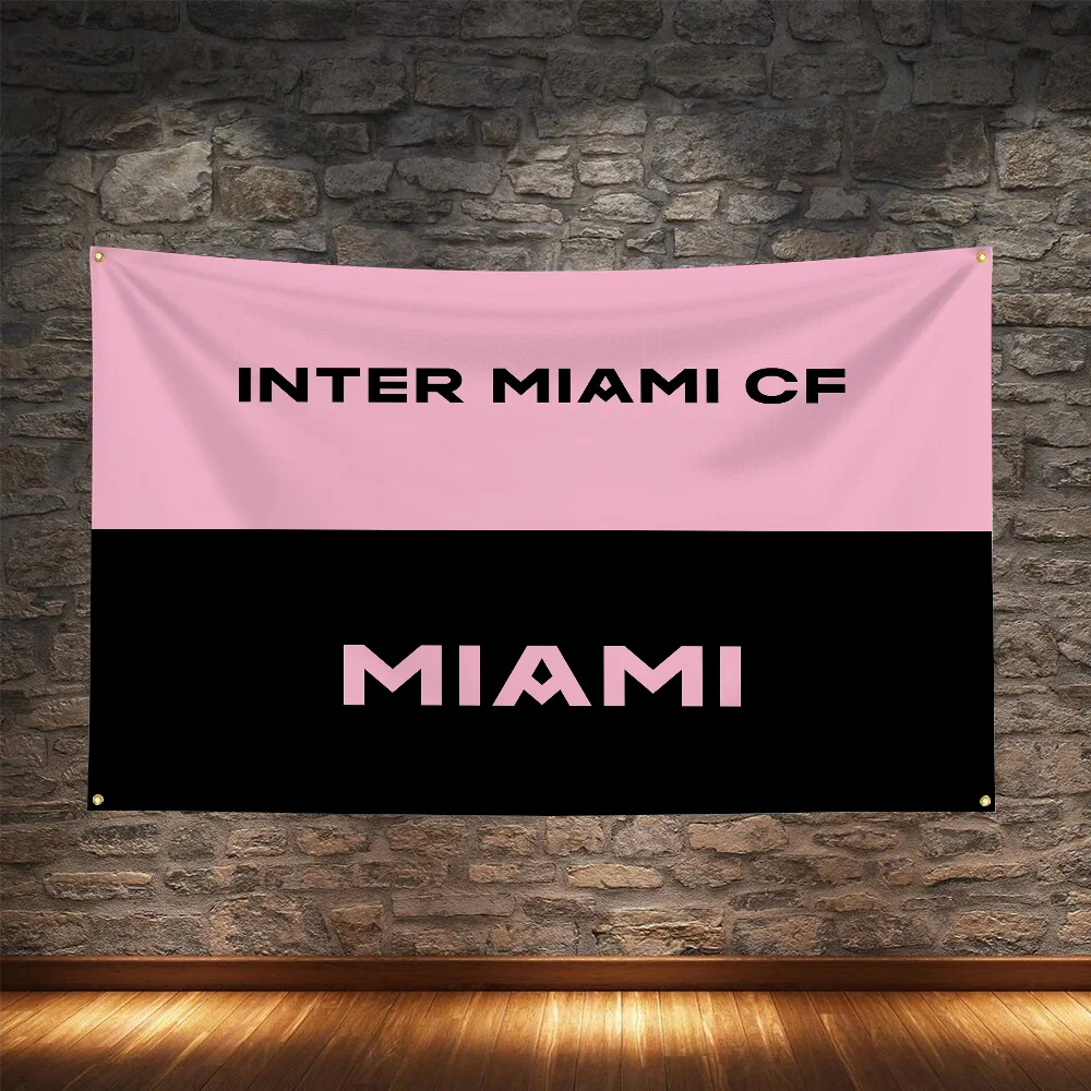 I-Inter Прапор Майами Для Дома Сада Забавное Украшение Гаража Уличный Декоративный