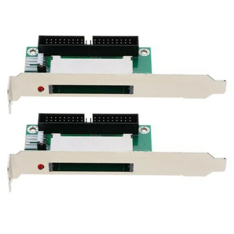 

2X 40-Pin Cf Compact Flash Card To 3.5 Ide Converter Adapter Pci Bracket Back Panel