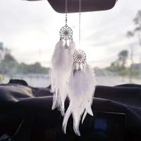 car pendant wind chimes feather decoration home decor wall hanging adornment handmade dreamcatcher gifts