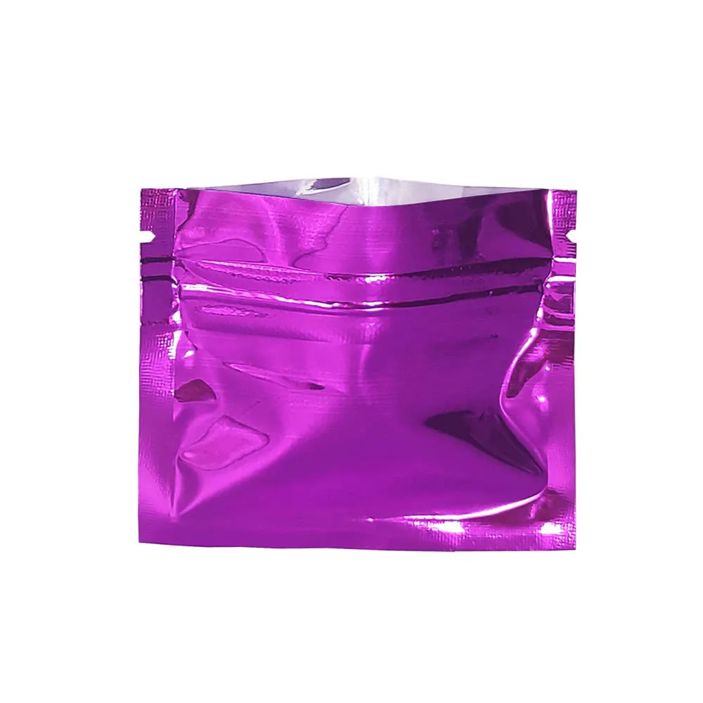 

7.5x6.3cm Purple Color Aluminum Foil Package Bag Zip Lock Reclosable Mylar Foil Heat Sealable Food Packing Pouches 200pcs/lot