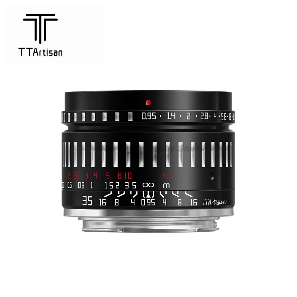 

TTArtisan 35mm F0.95 Lens Large Aperture Prime Lens for Sony E Mount Fujifilm X Canon M Canon RF-S Leica L Nikon Z Camera