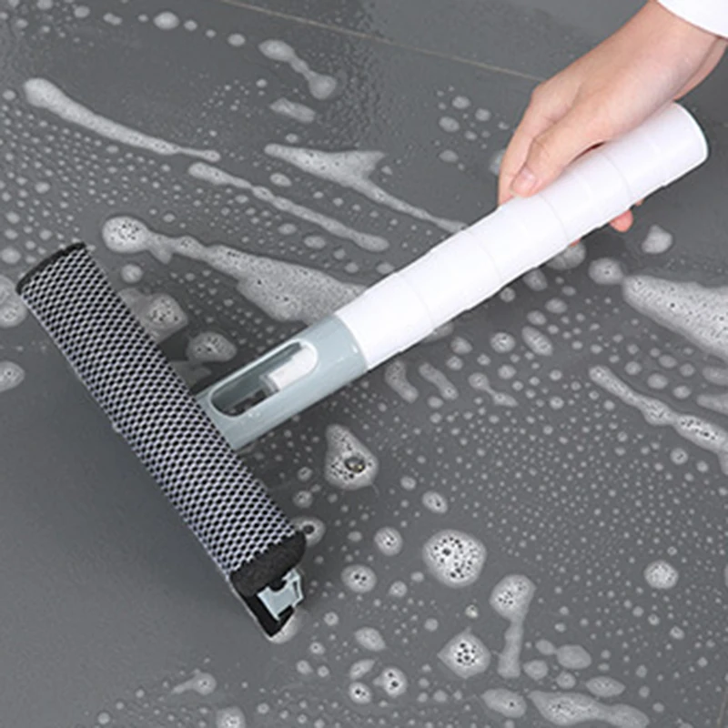 

New Aluminum Handle Double Sides Window Brush Soft Sponge Cleaner Glass Wiper Car Windows Squeegee Brushes Home Cleaning Tools