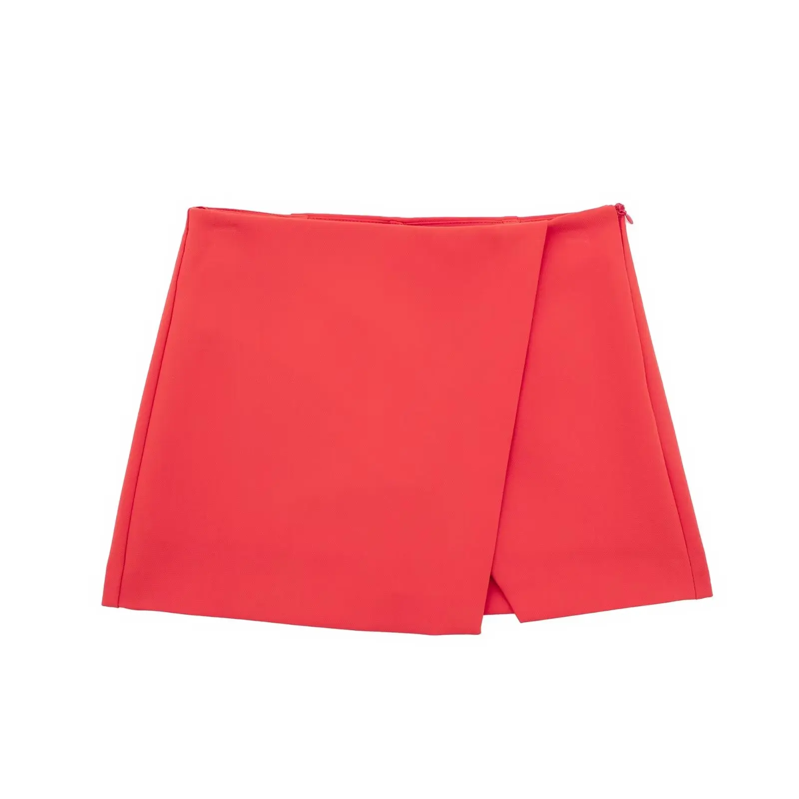 TRAF 2023 White Shorts for Women High Waist Skirt Shorts Women Streetwear Asymmetric Skort Summer Wrap Bermuda Shorts Woman