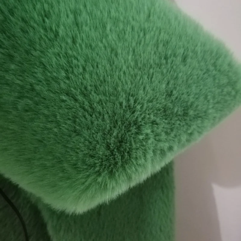 New Winter Coat for Women Faux Fur Waistcoat Warm Vest Sleeveless Cardigan Jackets Korean Fashion Long Faux Fur Coat