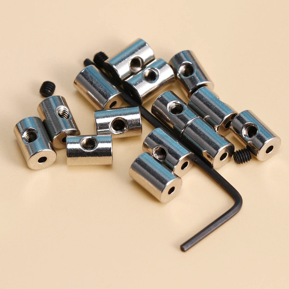 50pcs Special Screw Wrench Badge Accessories Separator Interface Beam Metal Accessories(Silver)