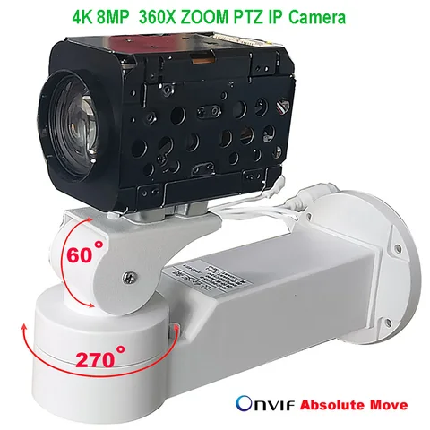 IP-камера PTZ с оптическим зумом, 4K, 8 Мп, 256 x
