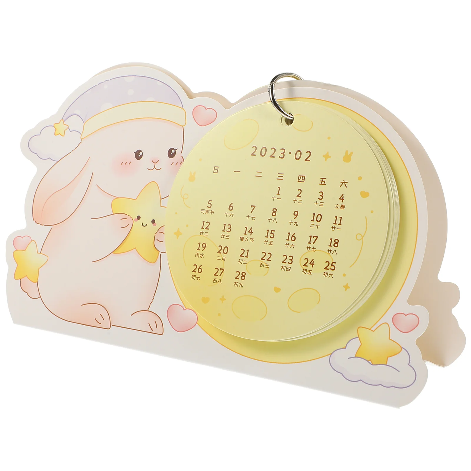 

Calendar Rabbit Desk Tabletopyear Chinese Standing Notepad The Paper Taking Notecalendars Monthly Shaped Bunny Desktopflip