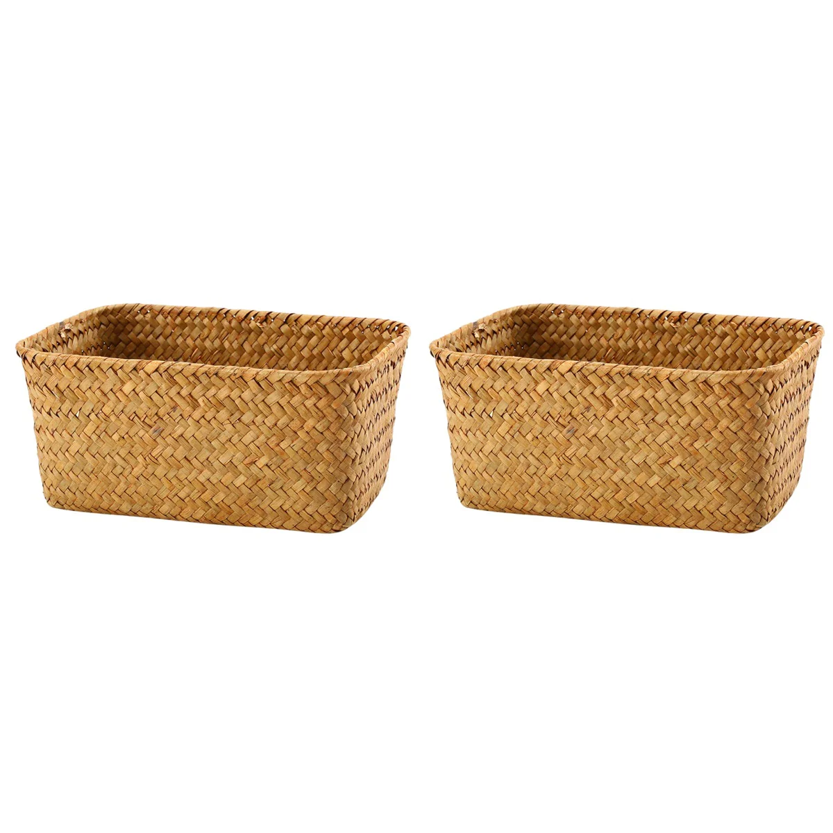 

Basket Storage Woven Baskets Weave Wicker Sundriesbins Bathroom Closet Organizer Seagrass Fruit Tabletop Toys Hand Toilet