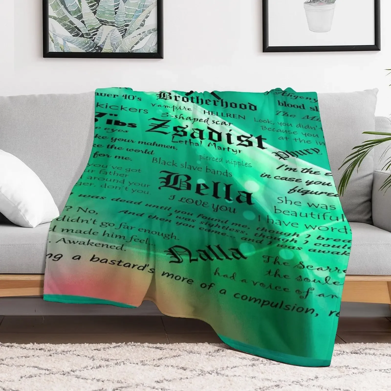 Фланелевое одеяло Zsadist Bella Black Dagger Brotherhood