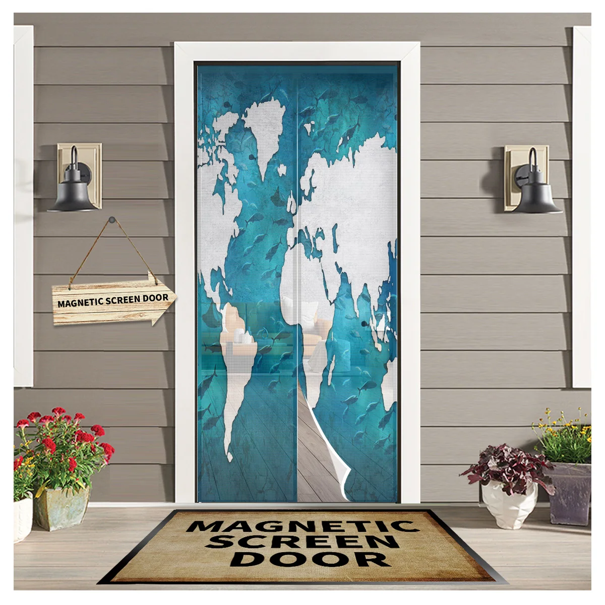 

Магнитная сетка для окон и дверей, сетка от комаров, лето