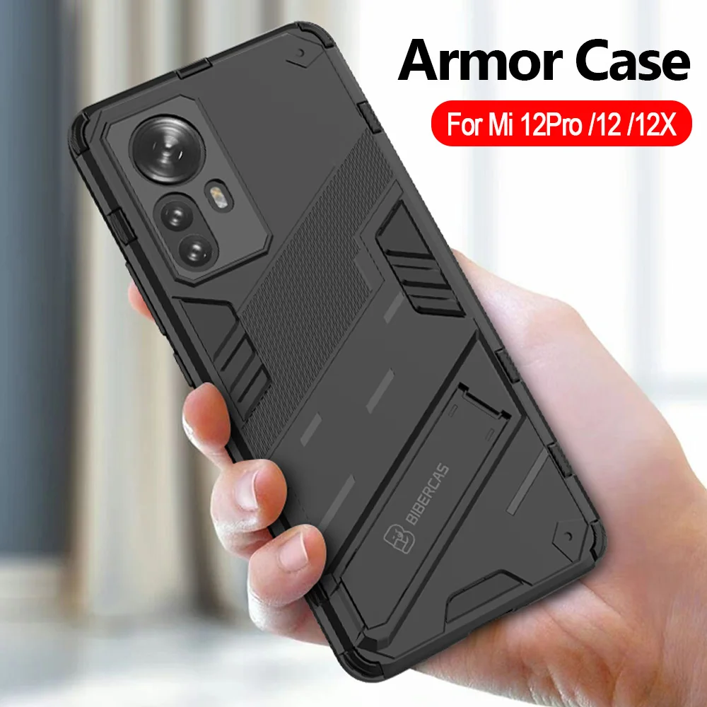 

Shockproof Armor Case for Xiaomi Mi 12 Pro 12X Invisible Stand Cover for Xiaomi Mi 12 11T POCO X3 GT X3 NFC F3 M3 M4 Pro 5G