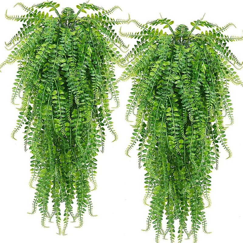 

2 Pcs Plant Artificial Hanging Plants 90cm Fake Hanging Plant, Fake Ivy Vine Leaves for Wall House Room Indoor Outdoor Decor