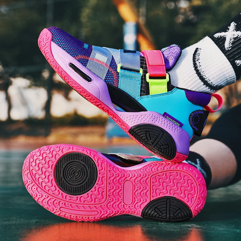 2022 Fashion Colorful Outdoor Professional Basketball Shoes Men Women Chunky Designer Shoes High Sneakers zapatillas baloncesto