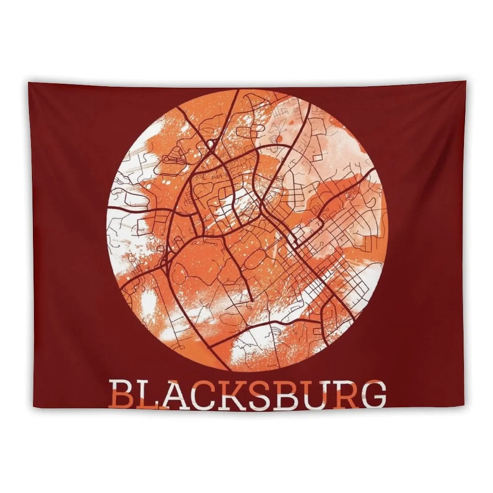 Гобелен с картой ва Blacksburg украшения для дома настенный декоративный гобелен