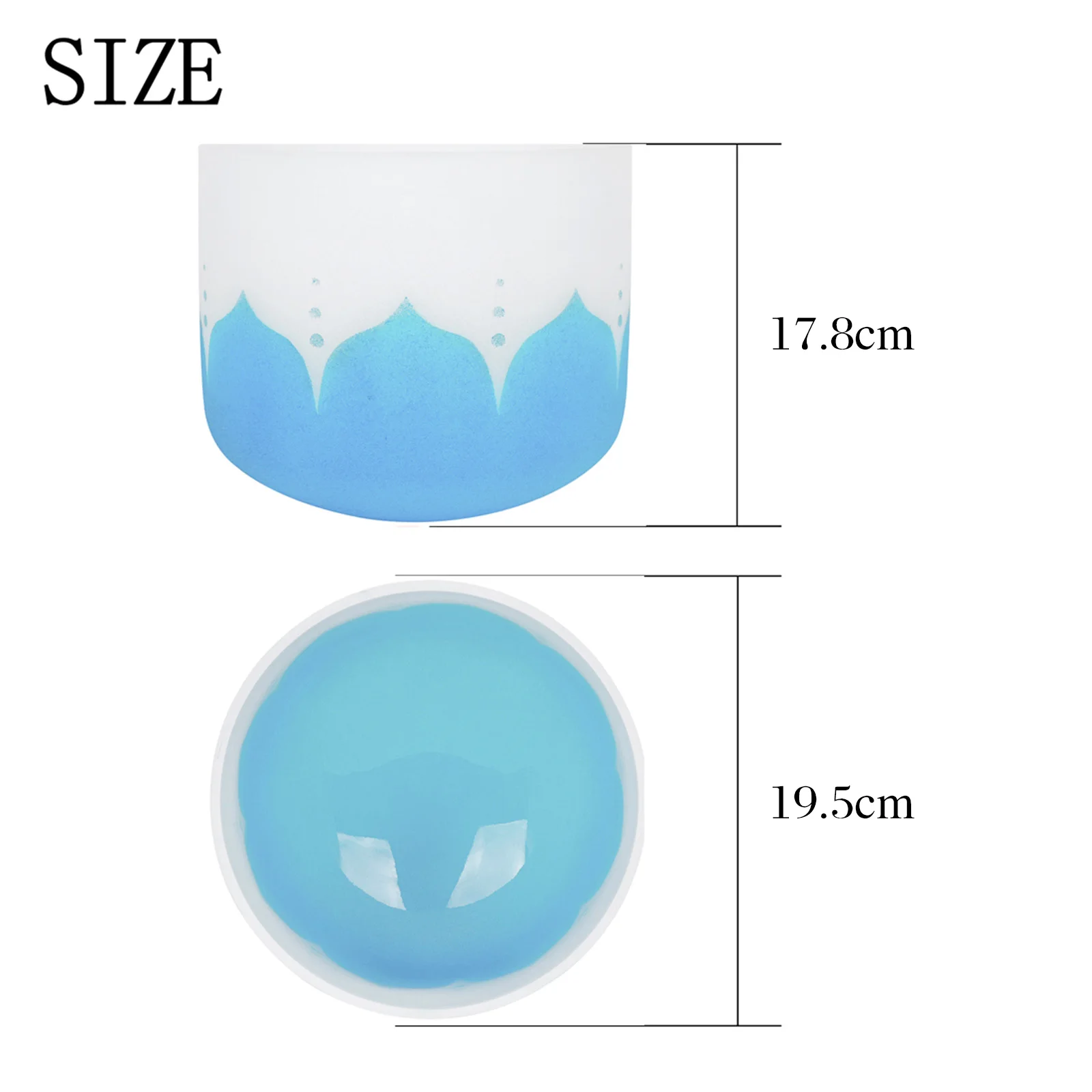 

Ainging Bowl 8 дюймовый матовый, Хрустальная музыкальная чаша, набор хрустальных чашек с перкуссионным молотком, производство музыки, терапия, медитация, йога