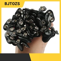 bjtous 100pcs 9v volt battery connector clip plug t i style soft shell red black cable wire lead
