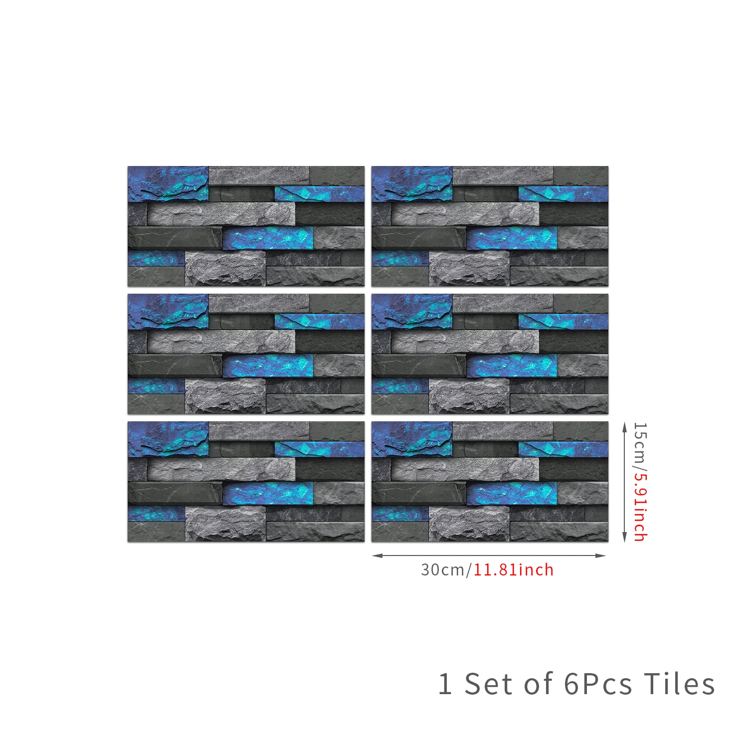 6 шт. самоклеящиеся обои в стиле ретро