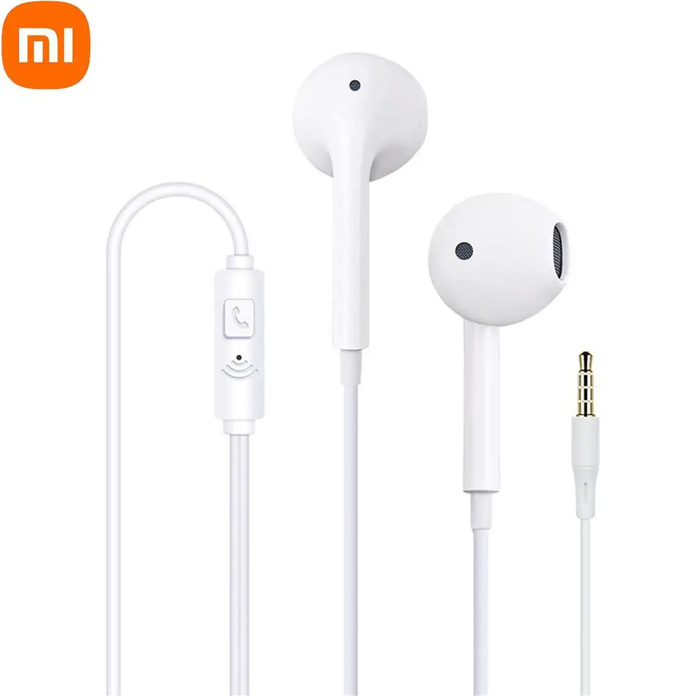 New Xiaomi Wired Headphones with Microphone Hands-free Calls Stereo Subwoofer Music Earplugs Ergonomic Earphones Sports Earbuds