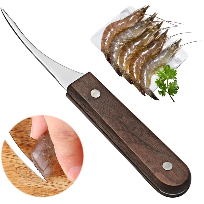 

Stainless Steel Shrimp Peeler Shrimp and Shrimp Line Remove knife Fishing Knife Lobster Shell Remover Peel Device Kitchen Tools