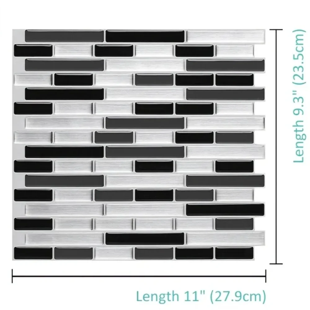 Мозаичная самоклеящаяся плитка Backsplash Настенная Виниловая наклейка для ванной
