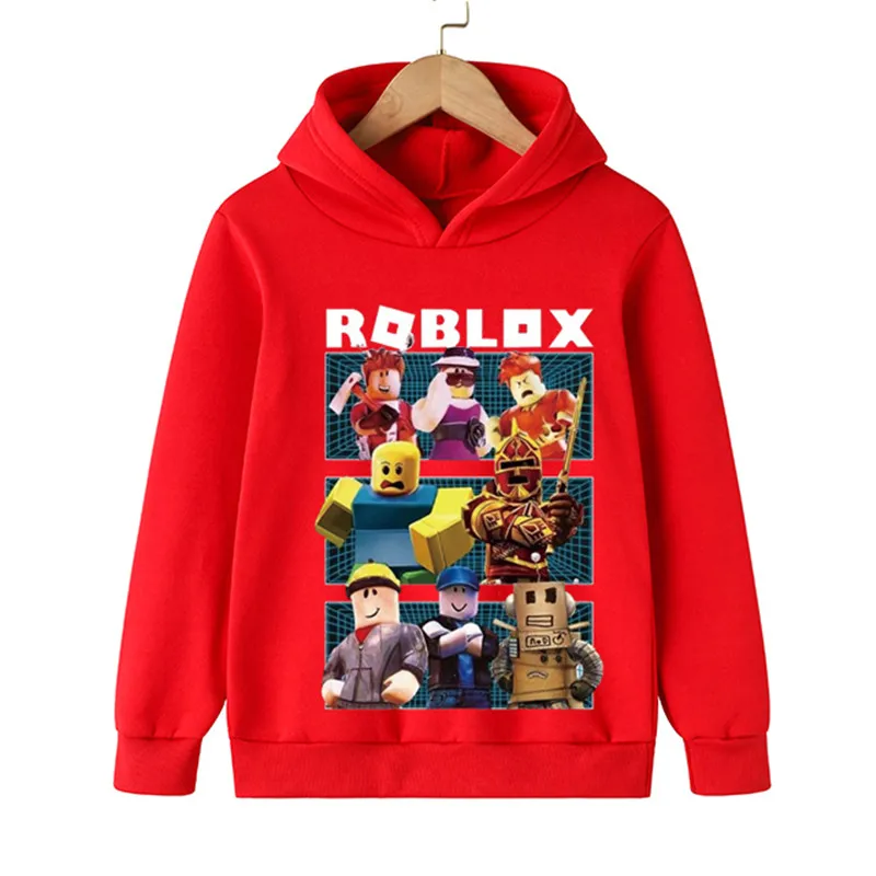 

Funny Robloxing Game 4-14T Girls Boys Hoodies for Winter Spring Toddler Cotton Tops Fashion Sport Children Sweatshirts 2021