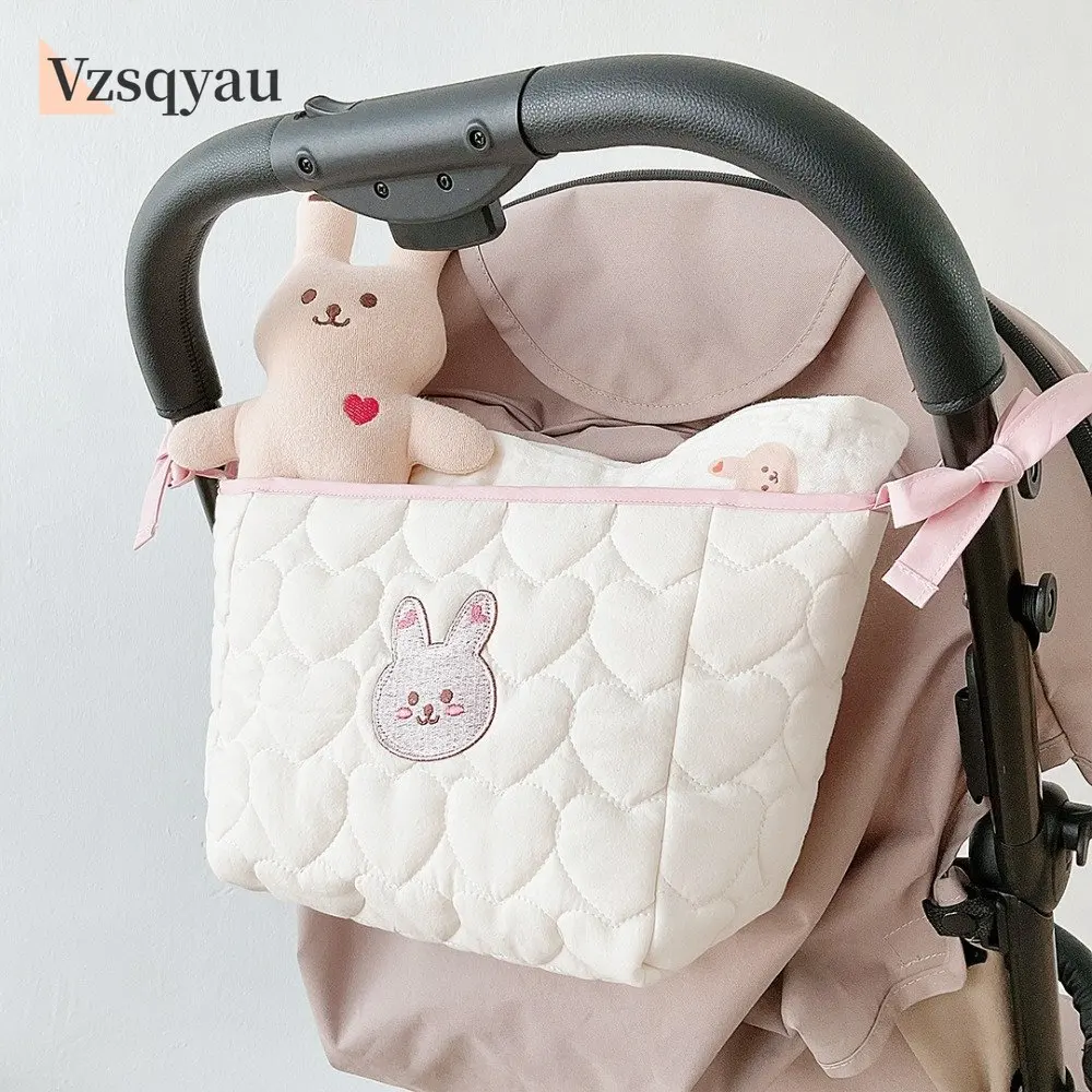 

New Korean Baby Bags Cute Bear Embroidery Diaper Bag Nappy Cart Storage Mummy Maternity Bag for Newborn Diapers Toys Organizers