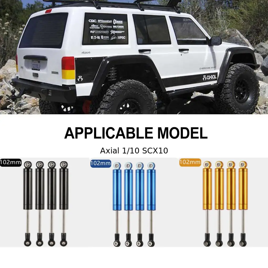 1/10 Гладкий Блестящий абсорбер из алюминиевого сплава для Axial SCX10 D90 TRX4 TF2 CC01 деталь