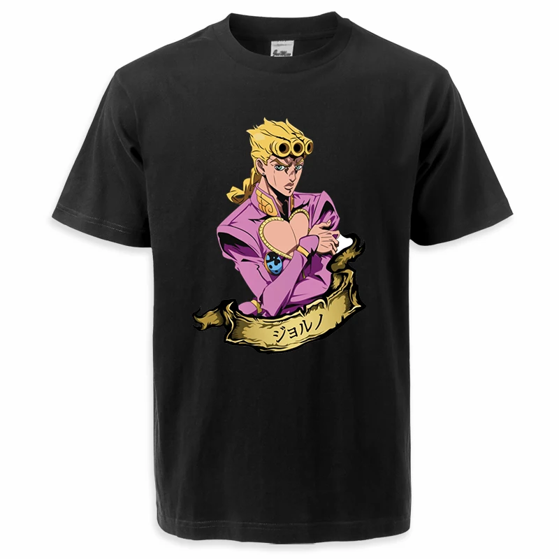

JOJO's Bizarre Adventure Tshirts Japan Anime JOJO Bizarre Men's Stone Ocean T-shirt Casual Crewneck Camisa Masculina T-shirt