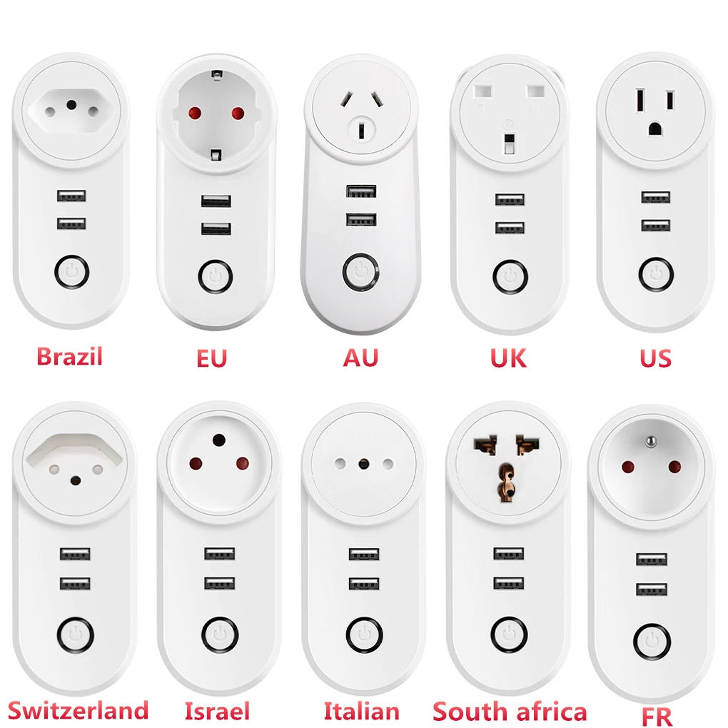 

Смарт-вилка Tuya USB Wi-Fi с поддержкой Wi-Fi и таймером