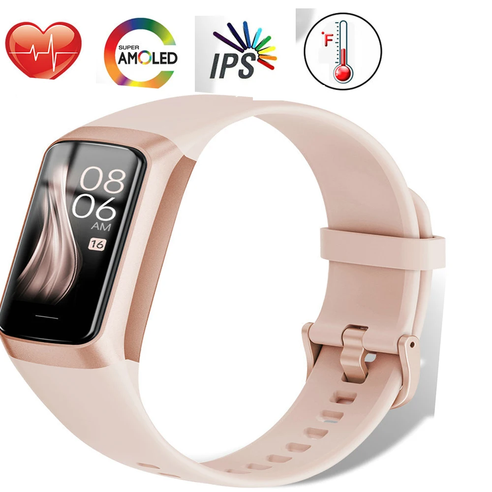 

2022 ms smart watches golden 1.1 -inch heart rate blood warts waterproof intelligent bracelet exercise tracker students sports w